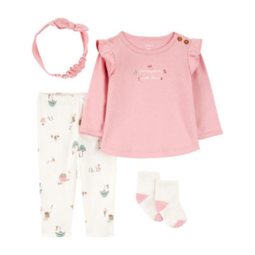 Carter's Baby Girls 4-pc. Pant Set