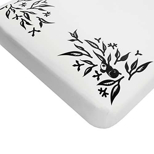 Nanit Smart Sheets, works with All Nanit Cameras to Measure Your Baby's Growth, 100% Cotton Fitted Sheets, Crib, White, One Size