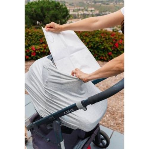 Snuggle Shield LUXE Protection Rayon from Bamboo Multi Use Antimicrobial Air Filtering Infant Car Seat/Nursing Cover - Gray