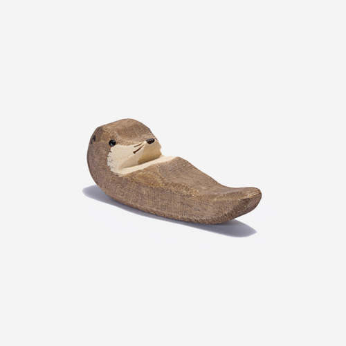 Handcrafted Wooden Small Swimming Sea Otter – MamaOwl