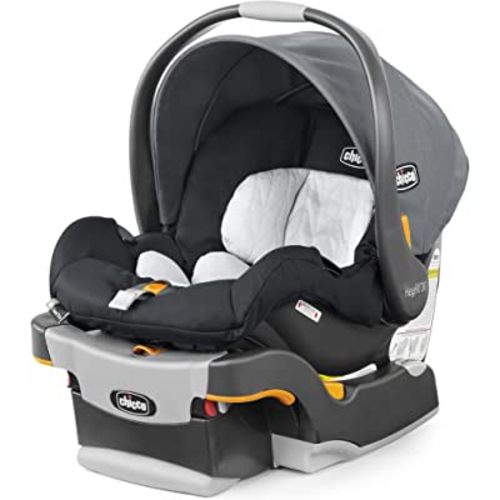 Chicco KeyFit® 30 ClearTex® Infant Car Seat and Base, Rear-Facing Seat for 4-30 lbs., Includes Head and Body Support, Compatible with Chicco Strollers, Baby Travel Gear | Pewter/Grey