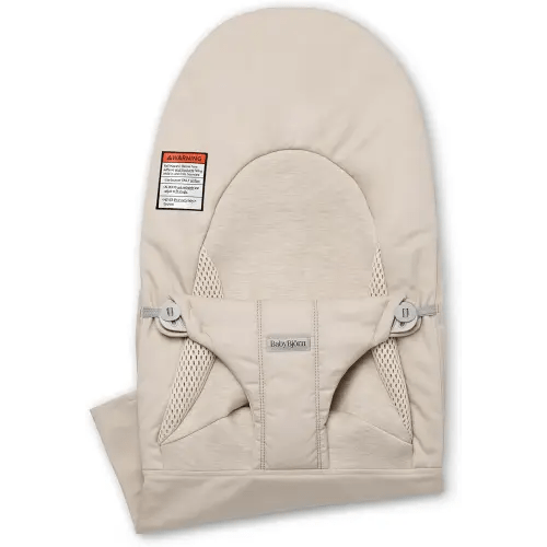 BabyBjörn Fabric Seat for Bouncer, Woven/Jersey, Tri-Fabric, Light Beige