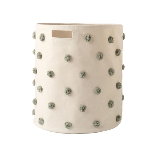 Pompom Cotton Canvas Hamper