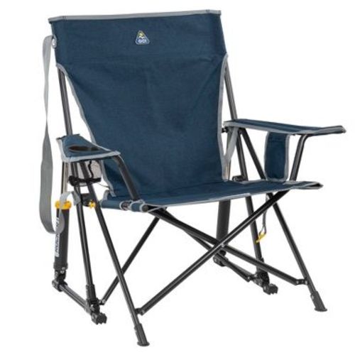 GCI Outdoor Kickback Rocker Portable Rocking Camping Chair - Heathered Indigo