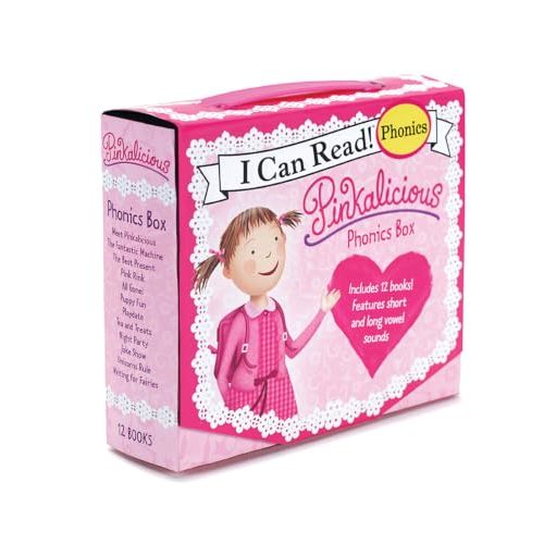 Pinkalicious 12-Book Phonics Fun!: Includes 12 Mini-Books Featuring Short and Long Vowel Sounds – Early Reader Collection for Sight Words and Literacy Development (Ages 3-6) (I Can Read Phonics Fun)