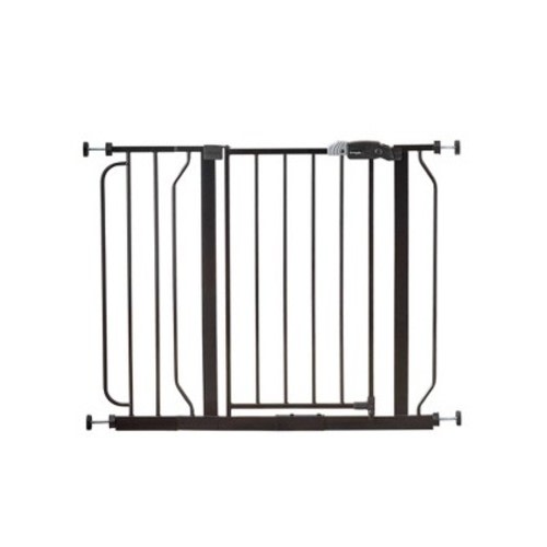 Regalo Easy Step Metal Walk Through Gate - White: Pressure-Mounted, Room Divider, 29-38.5 Inch Width, Metal