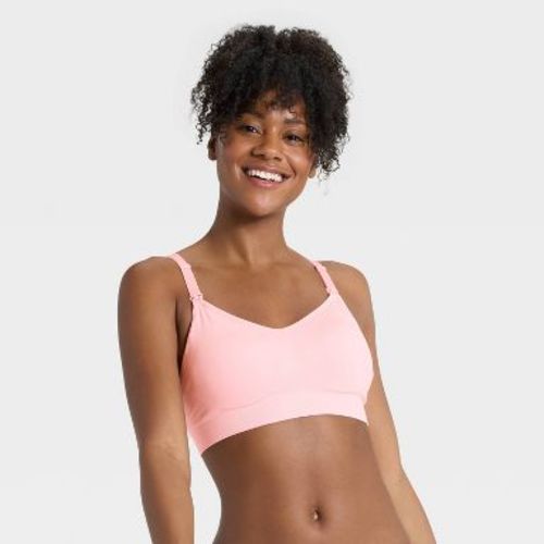 Women's Nursing Lightly Lined Seamless Bralette - Auden™ Blush L