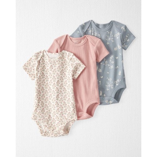Baby 3-Pack Organic Cotton Rib Bodysuits - Little Planet | Carter's