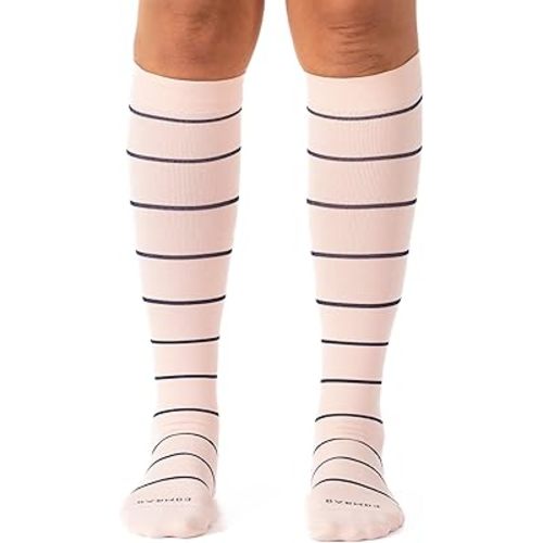 Comrad Nylon Knee High Socks - 15-20mmHg Graduated Compression Socks - Soft & Breathable Support Unisex Socks