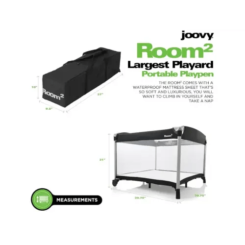 Joovy Room2 Portable Playyard in Black
