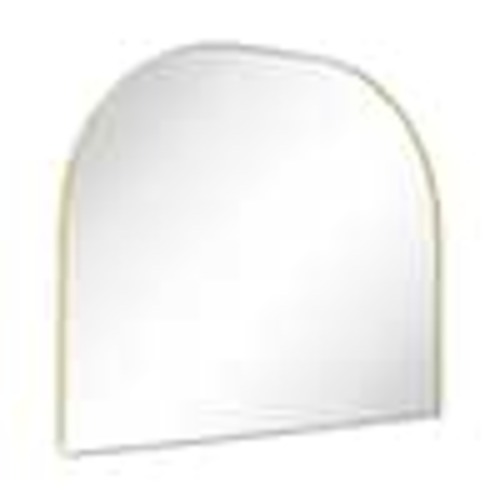 EGHOME TOMACE 40 in. W x 32 in. H Large Arched Metal Framed Wall Mounted Bathroom Vanity Mirror in Brushed Gold GC-0Y337