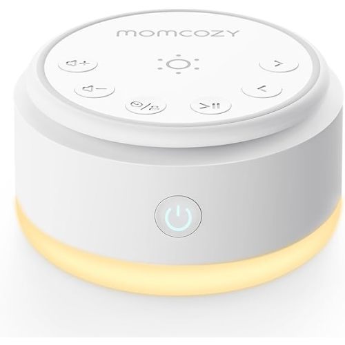 Momcozy Sound Machine for Baby-20 Soothing Sounds & Touch Warm Light Portable White Noise for Kids & Adults for Sleeping Timer and Memory | Ideal Travel Companion & Nursery Must-Have