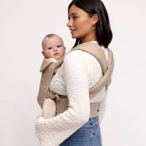 Wildbird Aerial Carrier - 2 Months & Up - Desert Lark - L - 4XL: Adjustable Linen Baby Carrier with Back and Front Options