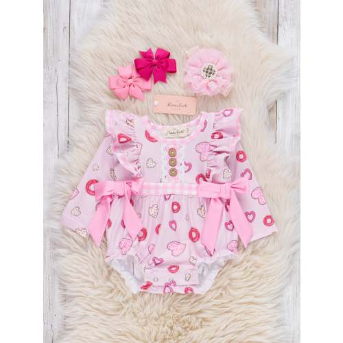 Heartfelt Petals Ruffle Bubble Romper