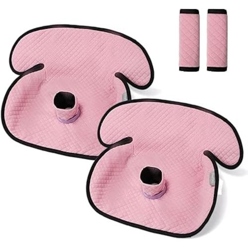 TinlyFinly 2 Pack Baby Potty Training Car Seat Protector, Waterproof Car Seat Liner for Potty Training Toilet, Baby Infant Toddler Piddle Pad Fits for Carseat, Stroller, Highchair - 2 Pack, Pink