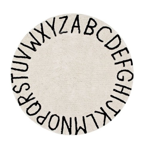 5’ Round Lorena Canals Machine Washable ABC Round Rug