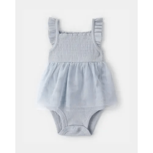 Baby Girl Sleeveless Tutu Romper - Blue | Carter's