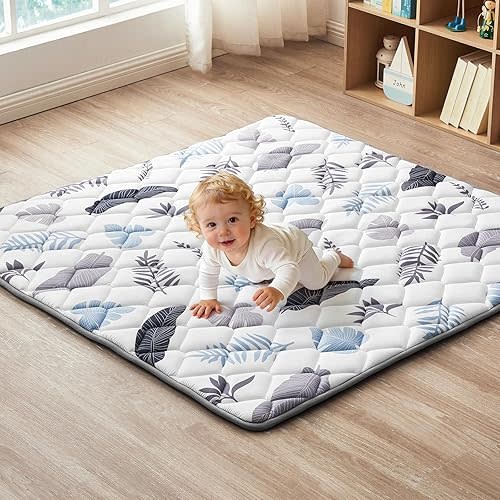 Baby Play Mat, Non-Slip Baby Mat for Floor, Soft Thicker Playpen Mat, Portable Playmat, Crawling Mat for Babies, Toddlers & Infants to Play and Learn( 50"x50")