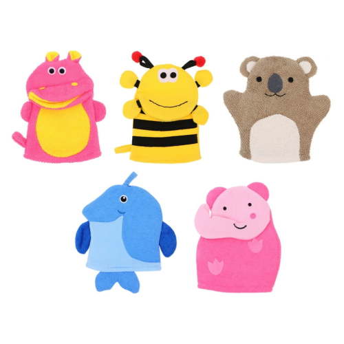 NUOLUX Baby Washbaby Shower Mitt Sponge Bath Animal Newborn Glove Washcloths Kids Clothes Washcloths Clothes Sponge Bathing