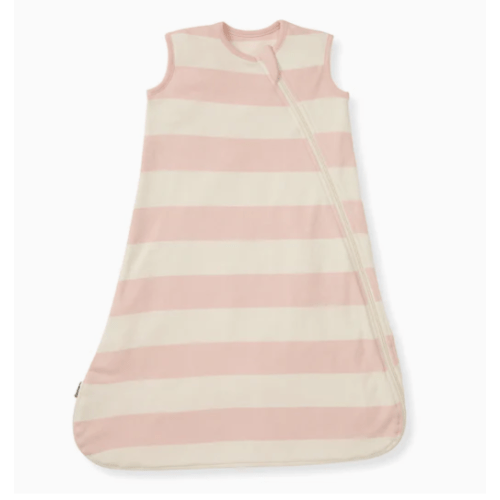 Rugby Stripe Organic Lightweight Beekeeper™ Wearable Baby Blanket - Pink Sand