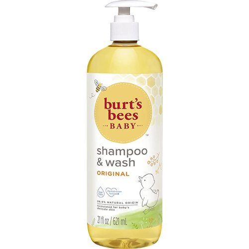 Baby Shampoo & Wash, Burt's Bees Tear Free Soap, Natural Baby Care, Original, 21 Ounce (Packaging May Vary) - 21 Ounce (Pack of 1)