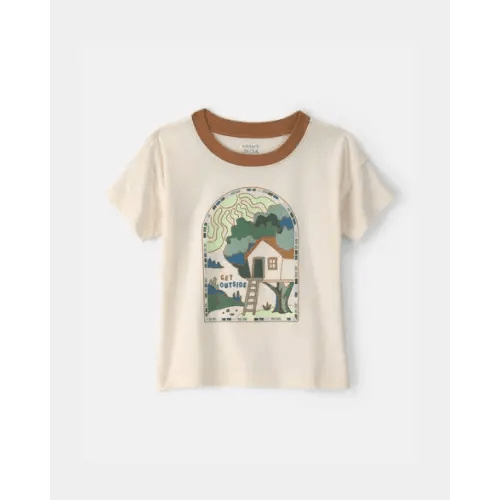 Toddler Boy 'Get Outside' Graphic Tee - Cream | Carter's