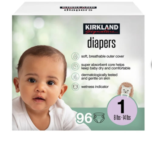 Kirkland Signature Diaper Size 1, 96-count | Costco