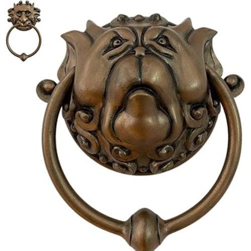 3D Labyrinth Front Door Knocker – Antique Bronze Handle Knobs, Resin Gothic Handle, Whimsical Door Sculpture for Outdoor – Antique Wall Hanging Home Decor (B)