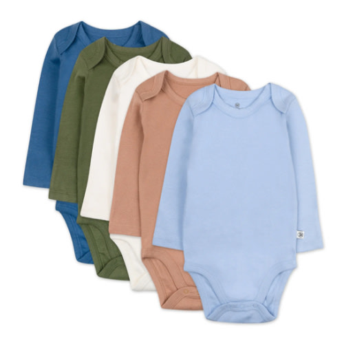 5-Pack Organic Cotton Long Sleeve Bodysuits | Honest Baby Clothing