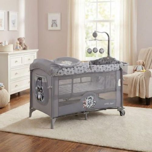 COZONY 4-in-1 Pack and Play Baby Bassinet, Bedside Sleeper w/ Changing Table & Wheels