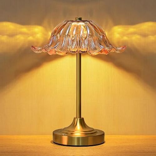 ZYER Cordless Flower Lamp with Touch Control, Rechargeable Table Lamp