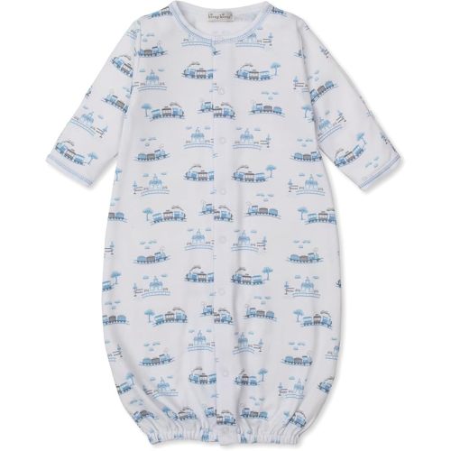 Kissy Kissy Baby Boys Infant Roundabout Railroad Print Convertible Gown
