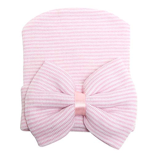 Sarfel Newborn Hats for Girls Hospital Hat Baby Girl Bows and Headbands Infant Beanie Nursery Caps