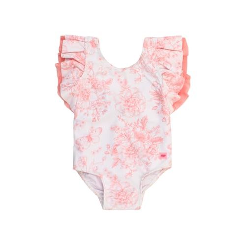 RuffleButts® Baby/Toddler Girls Ruffle Strap One Piece Swimsuit w/UPF 50+ Sun Protection