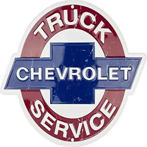 Chevrolet Truck Service aluminum nostalgia sign