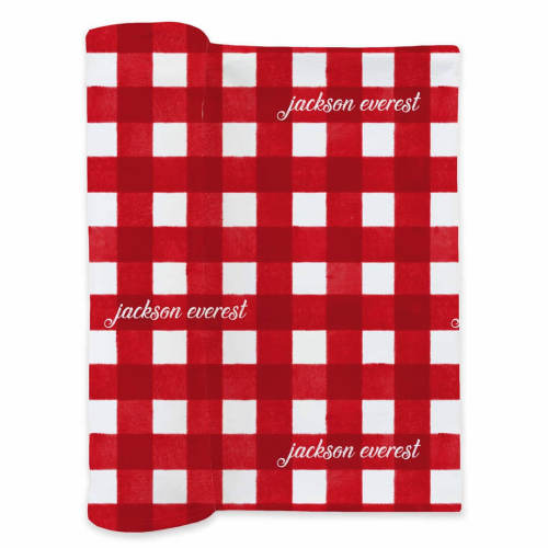 Checking It Twice Personalized Swaddle Blanket