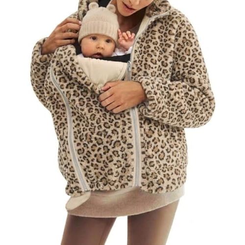 Maternity Coat Winter Cozy Carrier Mom Coats Sherpa Jacket