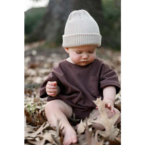 Cory Pocket Romper in Chocolate