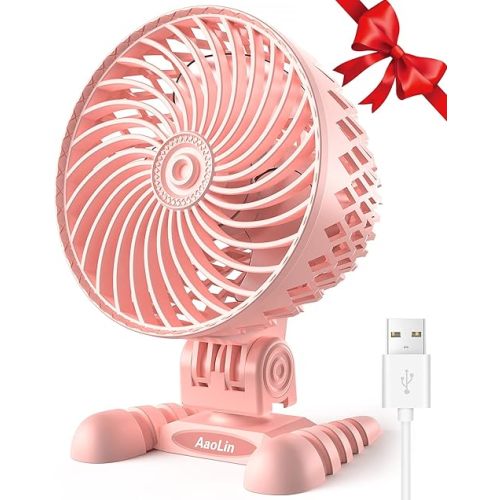 USB Desktop Small Fan, Stepless Speed Adjustment with Multiple Speed Levels, Portable Plug-in Personal Mini Fan,Quiet Powerful Airflow,Suitable for Office Home Dormitory Bedroom, 4.9 Feet Long Cable