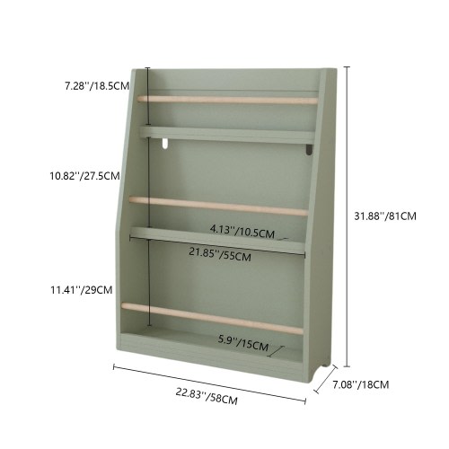 3 Tier Kids Book Shelf,Kids Book Rack, Helps Keep Bedrooms, Playrooms, and Classrooms Organized