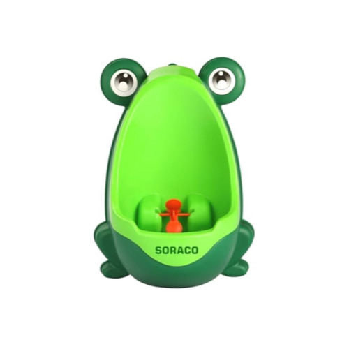 Soraco Cute Frog Potty Training Urinal for Boys with Funny Aiming Target, Toddler Urinals for Potty Training (Green)