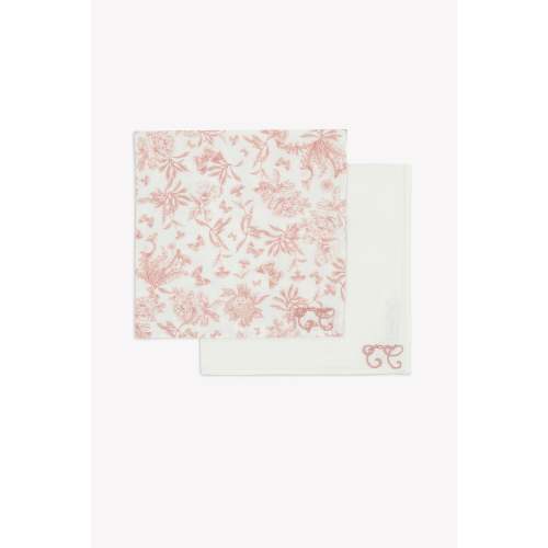Set of 2 Swaddles - Print inspiration Toile de Jouy Pink girl | Tartine et Chocolat