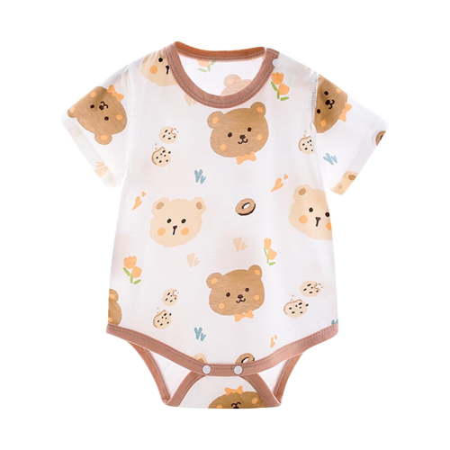 Summer Savings Clearance 2025 Bovxnpu Baby Girl Bodysuit, Infant Baby Cotton Bodysuits, Children's Comfortable Jumpsuit Baby Summer Short Sleeved Breathable Bag Fart Clothes 0 Month