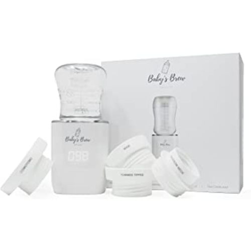 Baby's Brew Portable Bottle Warmer Pro - Milk Warmers for Breastmilk or Formula, Leak-Proof Design, Travel-Friendly, Cordless, Battery-Powered, 8-12 Hour Battery Life, Baby Shower Set (Warmer Only)