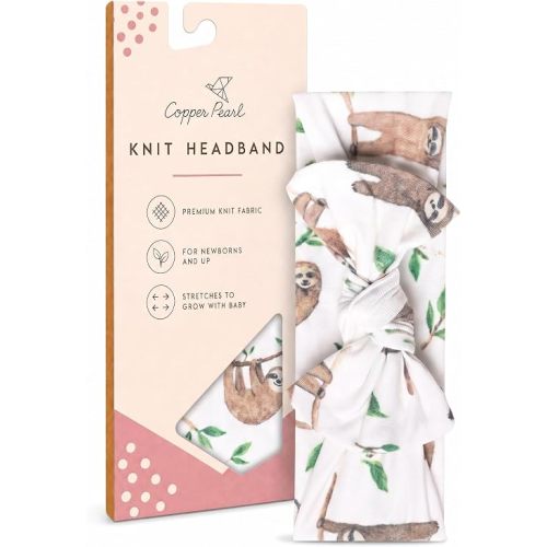 Copper Pearl Baby Bows: Soft and Stretchy Headbands for Baby Girls, Newborn and Toddler Hair Bows and Accessories, Stylish Bow Headband, Noah