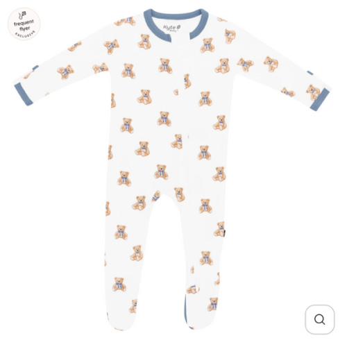 Zippered Footie in Teddy Bear