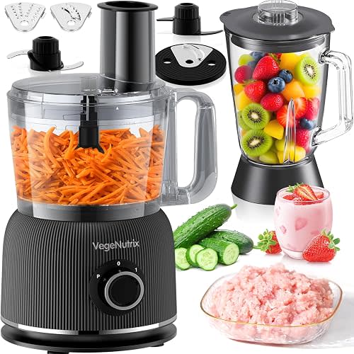 Food Processor and Blender Combo, 88 oz Food Chopper