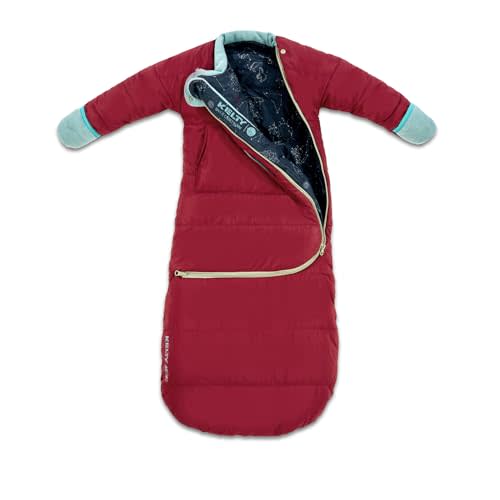 Kelty Space Cadet Infant and Toddler Sleeping Bag (30 or 40F/8M to 2T) | Cozy and Warm, Arms Out Design, 40F Degree Rating, Fleece-Lined Hand Covers, Snap Back Buttons, Machine Washable