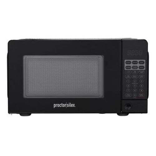 Proctor Silex 700W 0.6cu ft Countertop Microwave Oven Black: Small Microwave for Dorm, Compact Kitchen Appliance