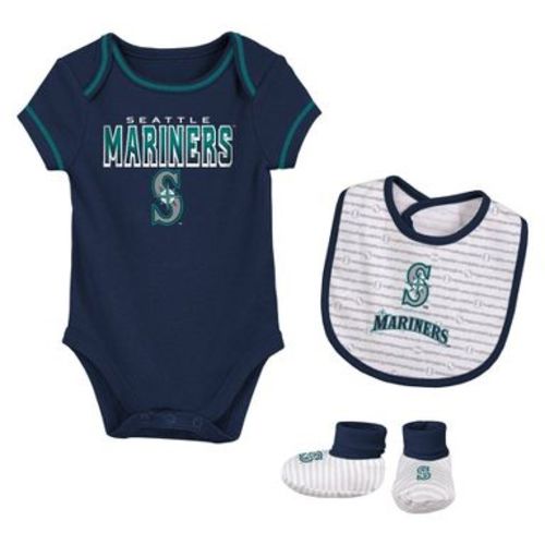 MLB Seattle Mariners Newborn Layette Set - 0-3M